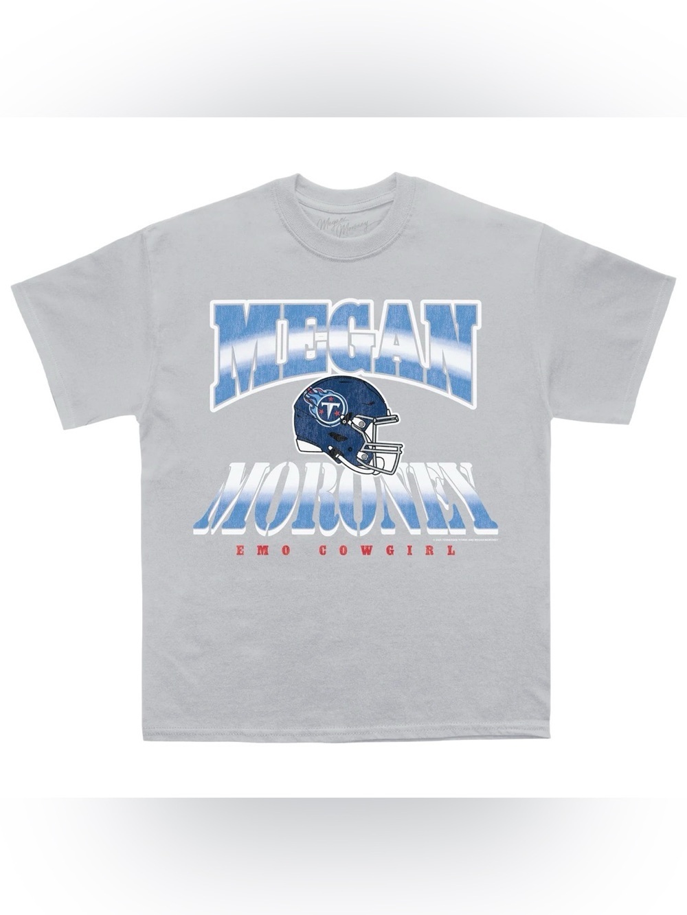 Megan Moroney x Tennessee Titans Helmet Tee 
Grey Small NWT